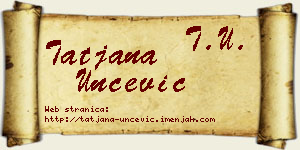 Tatjana Unčević vizit kartica